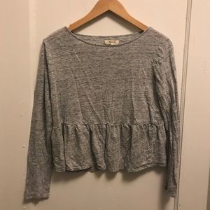 Madewell soft peplum top